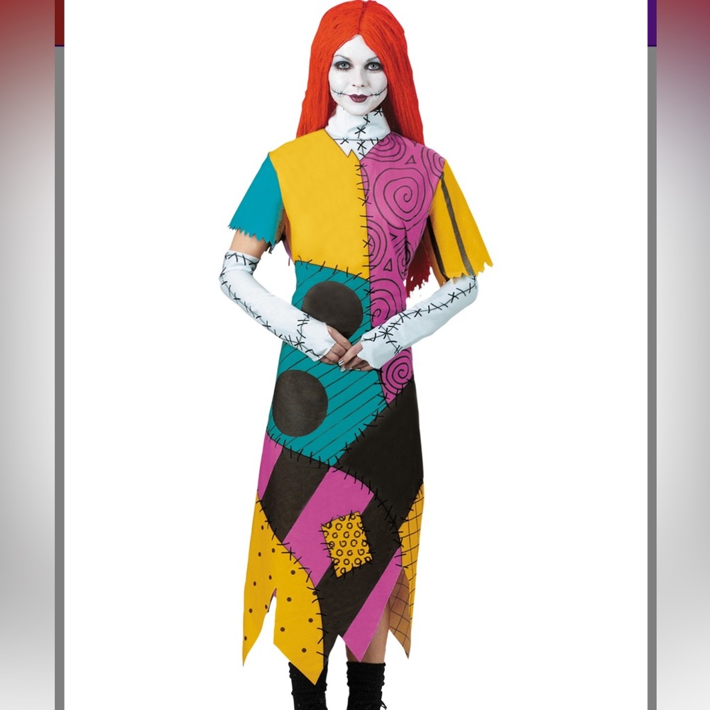 The Nightmare Before Christmas Sally Dress Costume Tie Back Dress S XXL